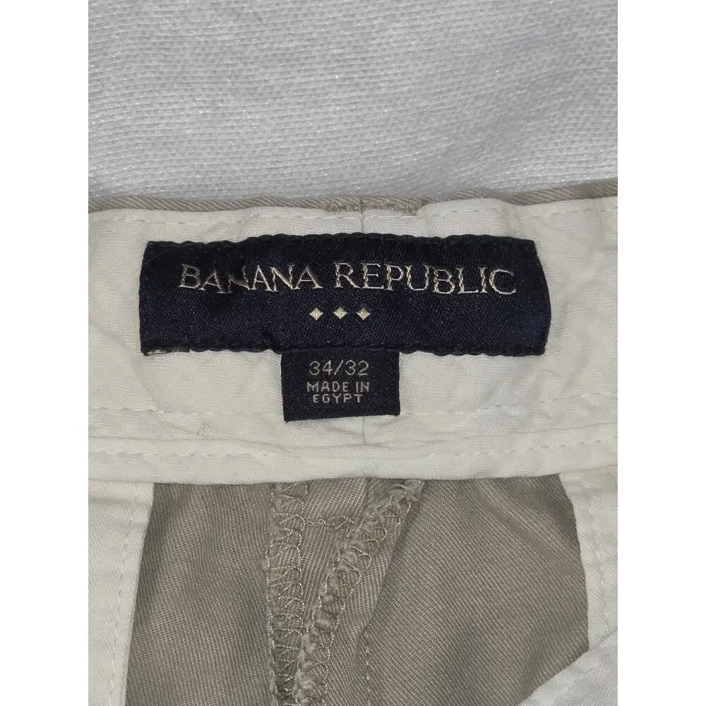Banana Republic Mens 34/32 Tan Chino Pants Cotton